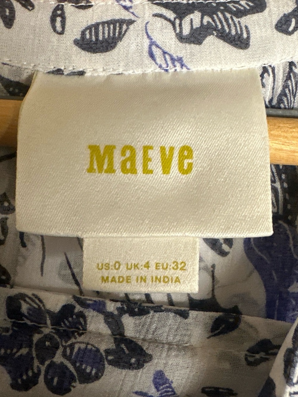 Maeve Anthropologie Sheer Short Sleeve Dress White & Periwinkle Blue Size 0 - Picture 2 of 7